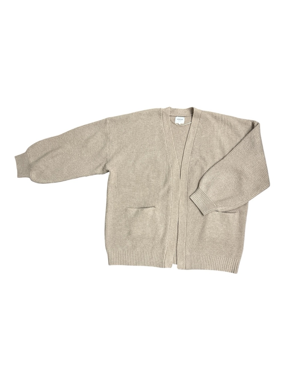 Weekend 3X Open Front Beige Neutral Oversized Cardigan Sweater J1522SWWP Camel